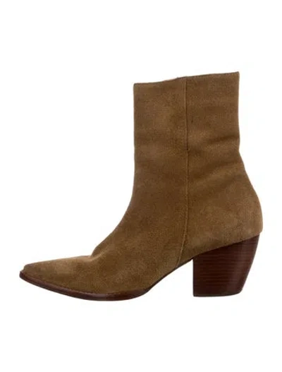Pre-owned Matisse Suede Sock Boots In Brown
