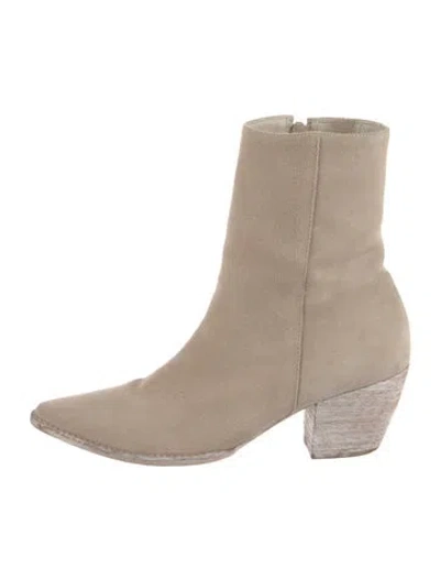 Pre-owned Matisse Suede Sock Boots In Neutral