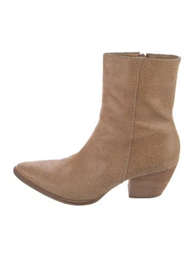 Pre-owned Matisse Suede Western Boots In Brown