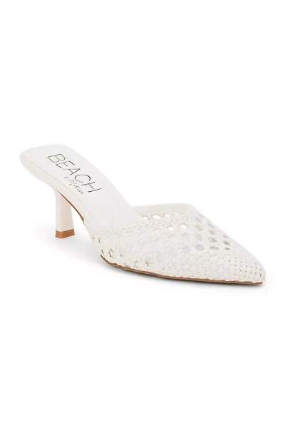 Matisse Tia Woven Heeled Mules In White