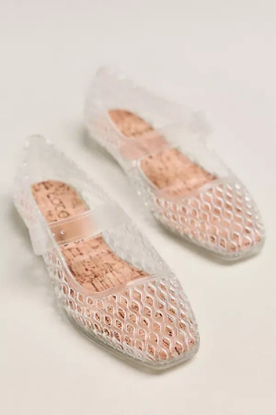 Matisse Vicky Mary Jane Jelly Flats In Transparent