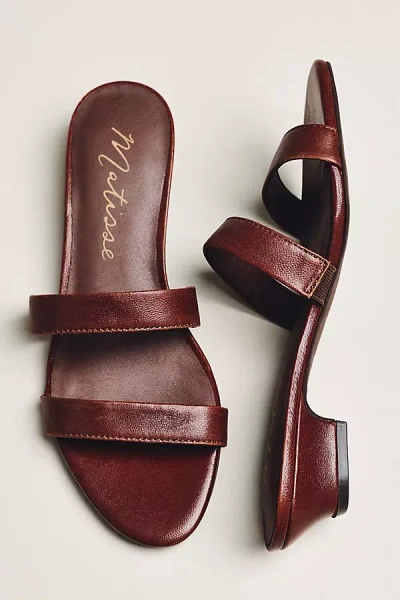 Matisse Waldorf Double-strap Sandals In Burgundy