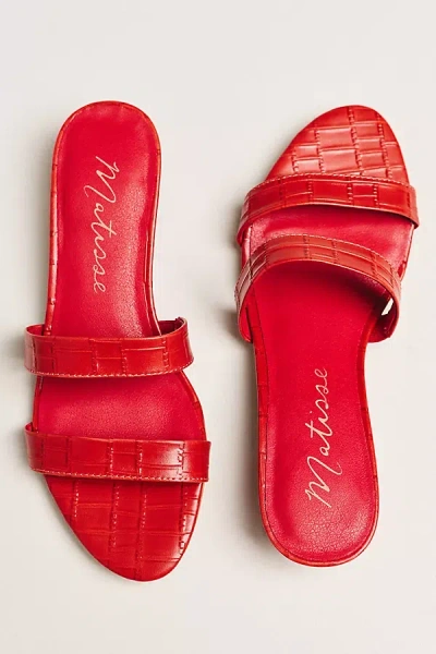 Matisse Waldorf Double-strap Sandals In Red
