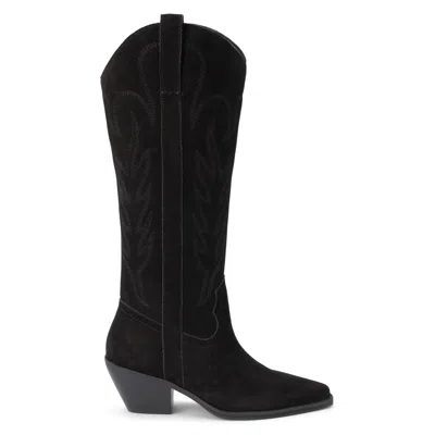 Matisse Women's Agency Western Boot In Ebony In Grey