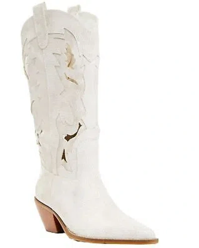 Pre-owned Matisse Women's Alice Western Boot - Snip Toe White 6 1/2 M