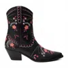 Matisse Women's Amber Embroidered Western Boot In Black