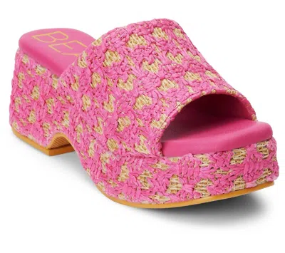 Matisse Women's Beach Cruz Platform Sandal In Hot Pink