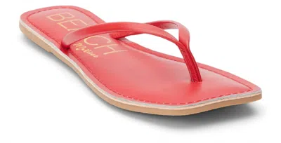 Matisse Women's Bungalow Thong Sandal In Red In Animal Print