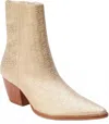 Matisse Women's Caty Western Ankle Boot In Gold Weave In Neutral