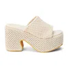 Matisse Women's Como Platform Heel In Ivory Raffa In Neutral