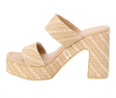 Matisse Women's Gem Block Heel Platform Sandals In Tan In Multi