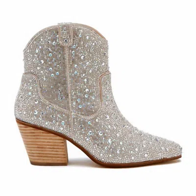 MATISSE WOMEN'S HARLOW RHINESTONE BOOTIE IN CLEAR RHINESTONE