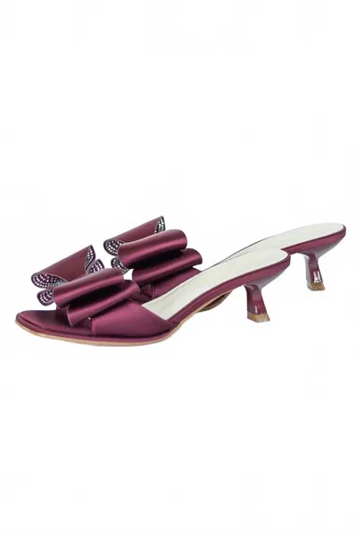 Matisse Women's Holland Bow Heels In Burgundy In White