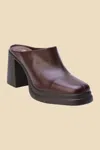 Matisse Women's Joni Leather Heeled Mule In Chocolate In Gold