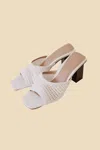 Matisse Women's Layton Crochet Mule Heels In Ivory In Multi
