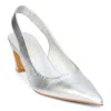 Matisse Leona Slingback Pointed Toe Pump In Silver