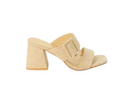 Matisse Women's Lucy Buckle Heel Sandal In Natural Linen In Multi