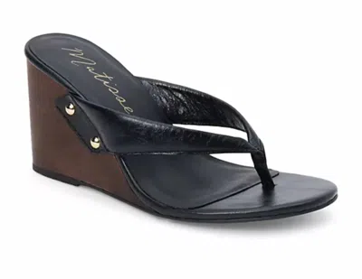 Matisse Women's Maryland Leather Thong Sandal In Black