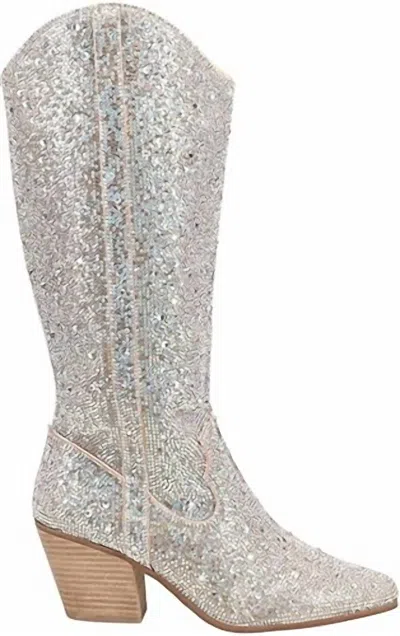 Matisse Women's Nashville Boots With Rhinestones In Clear In Silver