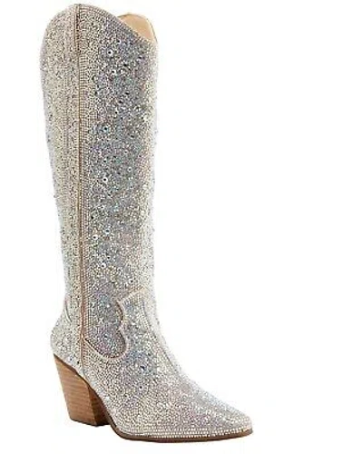 Pre-owned Matisse Women's Nashville Rhinestone Tall Western Fashion Boot Pointed Toe Multi In Multicolor