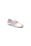 Matisse Nova Strappy Ballet Flat In Silver