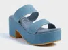 Matisse Women Ocean Ave Platfrom In Denim In Multi