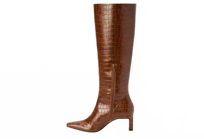 Matisse Women's Robbie Knee-high Heeled Boot In Cognac Croc In Multi