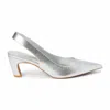 Matisse Leona Slingback Pointed Toe Pump In Silver