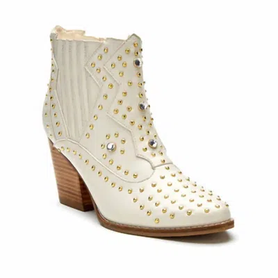 Matisse Women's Studded Western Bootie In Cream In Animal Print