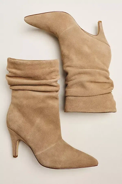 Matisse X Anthropologie Scrunch Kitten Heel Boots In Brown