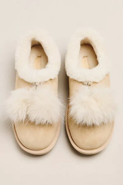 Matisse Yetti Faux Fur Pom Pom Slippers In Multi
