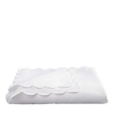 Matouk 1350 Savannah Gardens Round Tablecloth, 108 In White