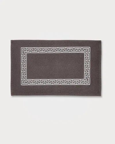 Matouk Adelphi Bath Rug, 21" X 34" In Gray