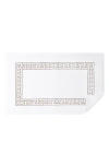 Matouk Adelphi Cotton Bath Rug In White/truffle