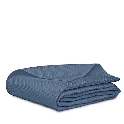 Matouk Alba Quilt, King In Steel Blue