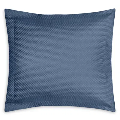 Matouk Alba Quilted Euro Sham In Steel Blue