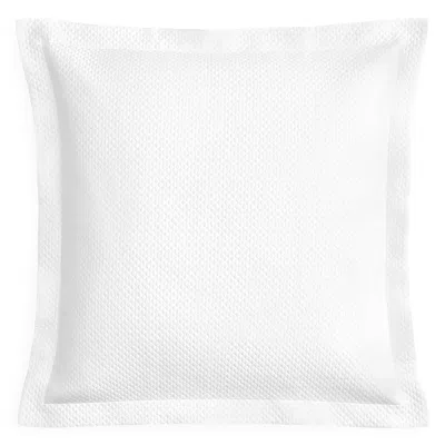Matouk Alba 600 Thread Count Quilted Euro Sham In White