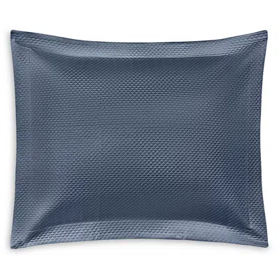 Matouk Alba Quilted Standard Sham In Steel Blue