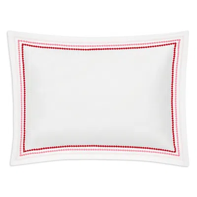 Matouk Amara Triple Pearl Boudoir Sham In Red
