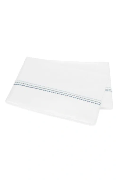 Matouk Amara Triple Pearl Embroidered 300 Thread Count Flat Sheet