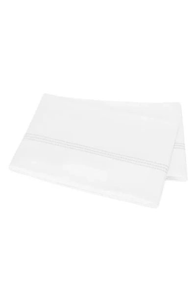 Matouk Amara Triple Pearl Embroidered 300 Thread Count Flat Sheet