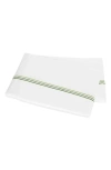 Matouk Amara Triple Pearl Embroidered 300 Thread Count Flat Sheet In White