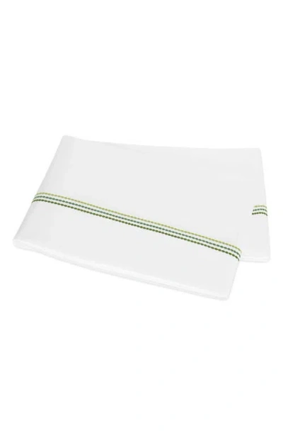 Matouk Amara Triple Pearl Embroidered 300 Thread Count Flat Sheet