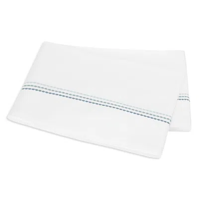 Matouk Amara Triple Pearl Flat Sheet, Twin In Blue