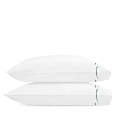 Matouk Amara Triple Pearl King Pillowcase, Pair In Blue