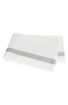 Matouk Ambrose 600 Thread Count Egyptian Cotton Sateen Flat Sheet In Bone/pool