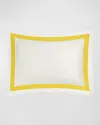 Matouk Ambrose Boudoir Sham In Bone/lemon