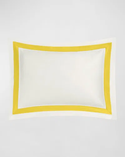 Matouk Ambrose Boudoir Sham In Bone/lemon