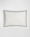 Matouk Ambrose 600 Thread Count Egyptian Cotton Sham In Bone/silver