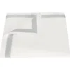 Matouk Ambrose 600 Thread Count Cotton Sateen Duvet Cover In Bone/silver